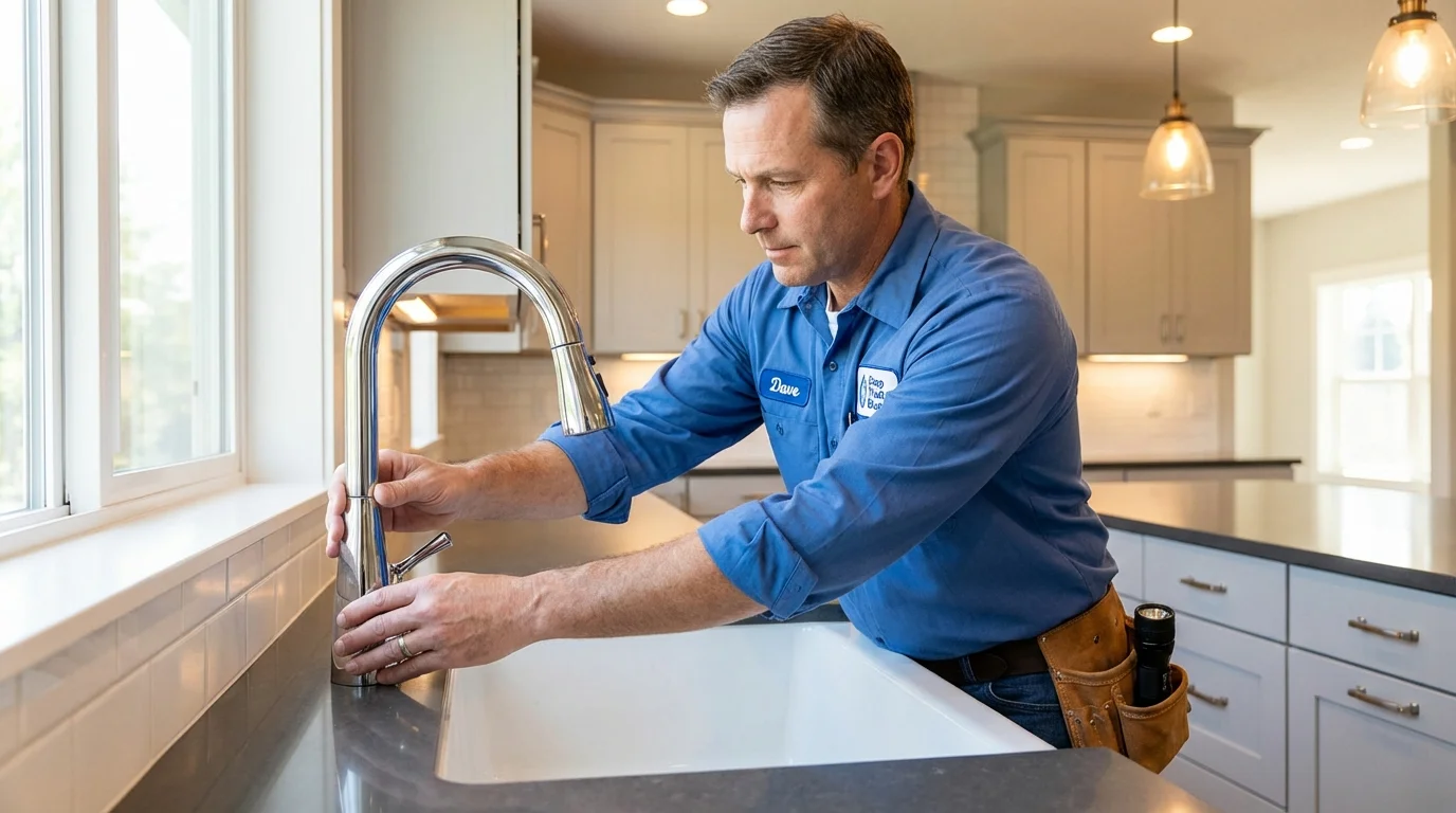 Kitchen faucet installation by Johns Plumbing LLC in Casselberry